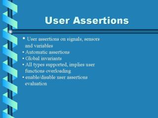 User Assertions