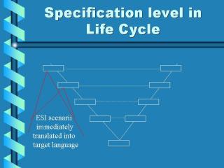 Specification Level in Life Cycle